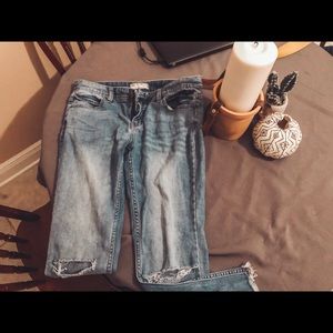 FREE PEOPLE Girlfriend Distressed Jeans